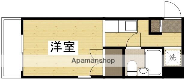 ノーブルハイツ清心町(ワンルーム/2階)の間取り写真