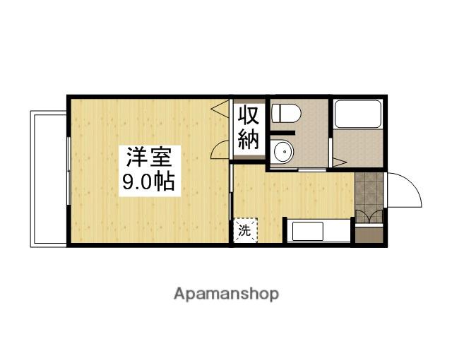 ラ・パルテール百間川五番館(1K/2階)の間取り写真