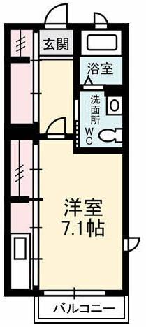 SAKURA(ワンルーム/2階)の間取り写真