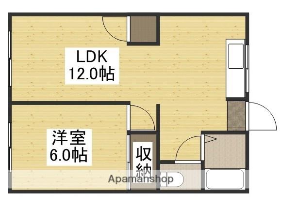 セレッソ吉岡B(1LDK/1階)の間取り写真