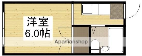 スマイルコーポ(ワンルーム/1階)の間取り写真