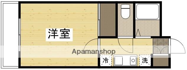 アメニティ西古松(1K/1階)の間取り写真