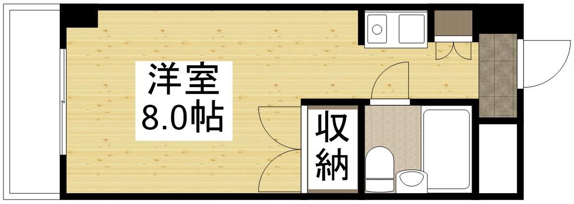 アルファ大供(ワンルーム/5階)の間取り写真