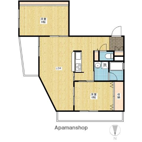 P&I伊島西ハイツ(2LDK/4階)の間取り写真