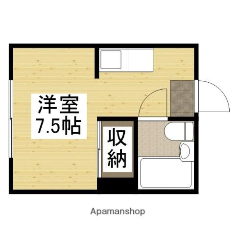 山下コーポ(ワンルーム/4階)の間取り写真