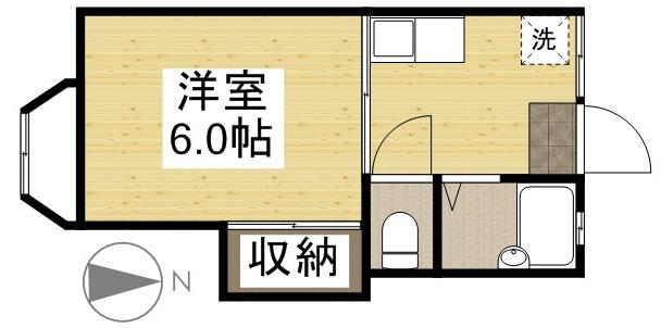 アルパーク21(1K/1階)の間取り写真