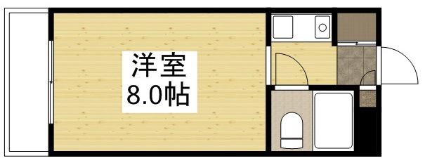 アルファ清心町1(ワンルーム/1階)の間取り写真