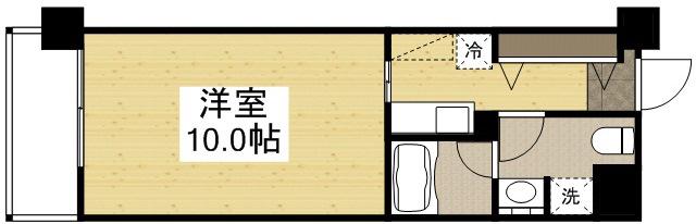 AXⅠS伊島(1K/8階)の間取り写真