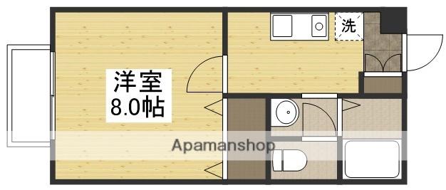 セジュール平松(1K/1階)の間取り写真