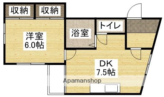 プレアール岡山医大東Ⅱ(1DK/1階)の間取り写真