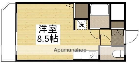 河合レジデンス(ワンルーム/2階)の間取り写真