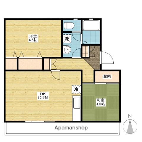 サンライズパレス(2LDK/3階)の間取り写真