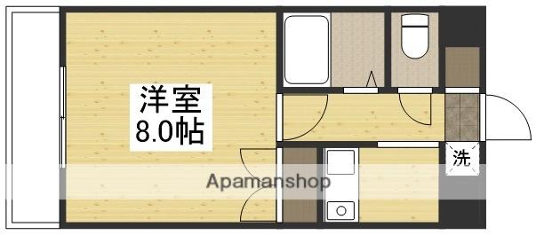 グレース伊福町(1K/2階)の間取り写真