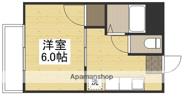 富田ハイツ(1K/1階)の間取り写真