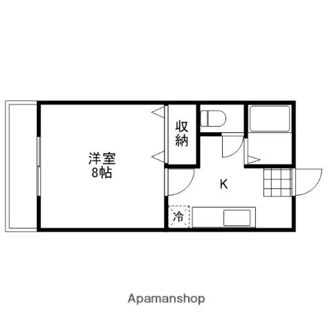 サンハイツたなか(1K/3階)の間取り写真
