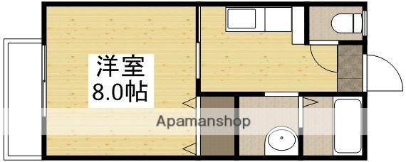 ソレジオ中島B棟(1K/1階)の間取り写真