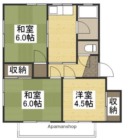 伊福サンコーポ(3K/2階)の間取り写真