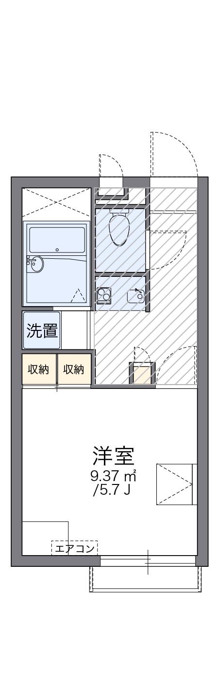 レオパレスウイング新福(1K/2階)の間取り写真