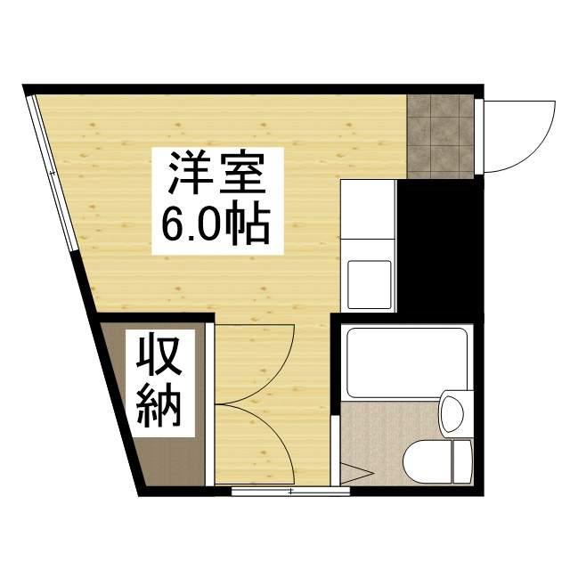 さかいビル(ワンルーム/3階)の間取り写真