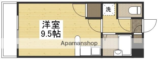 メモリアルハイツ(ワンルーム/3階)の間取り写真