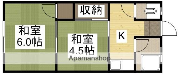 コーポ85南棟(2K/2階)の間取り写真