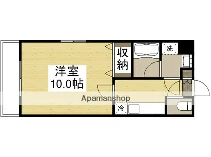 ピアホーム奥田(1K/1階)の間取り写真