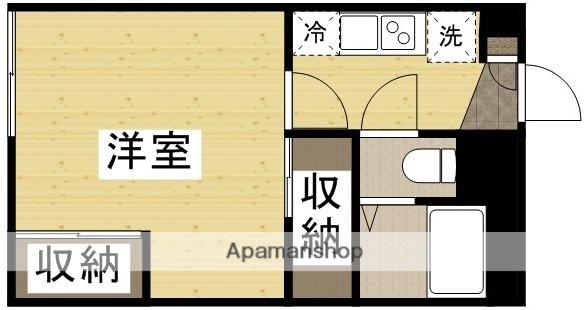 プリマヴェーラ倉敷上東(1K/1階)の間取り写真