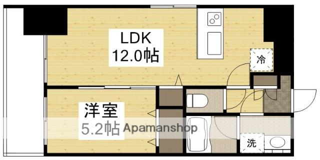 FRIEND COURT 岡山医大東(1LDK/6階)の間取り写真