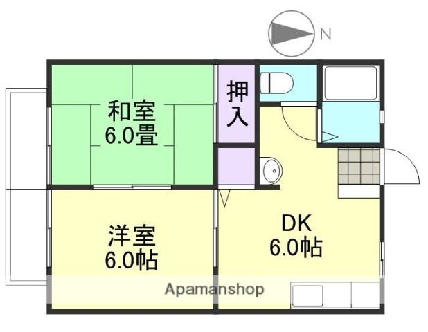 マミーコーポ(2DK/2階)の間取り写真