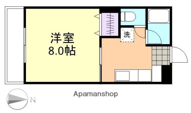 アスカディア(1K/3階)の間取り写真