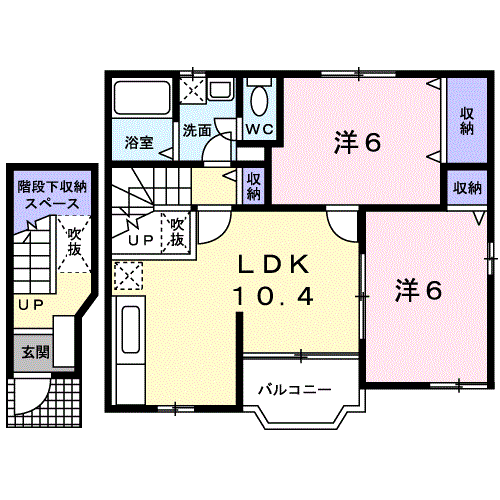 セトル・ウォーム21(2LDK/2階)の間取り写真