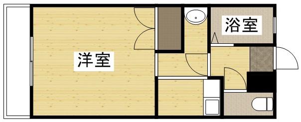 ブールブランシュA(ワンルーム/1階)の間取り写真