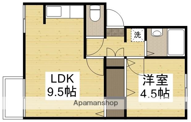 コーポリシアンサス(1LDK/1階)の間取り写真