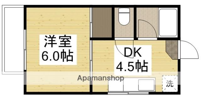 守屋コーポ(1DK/2階)の間取り写真