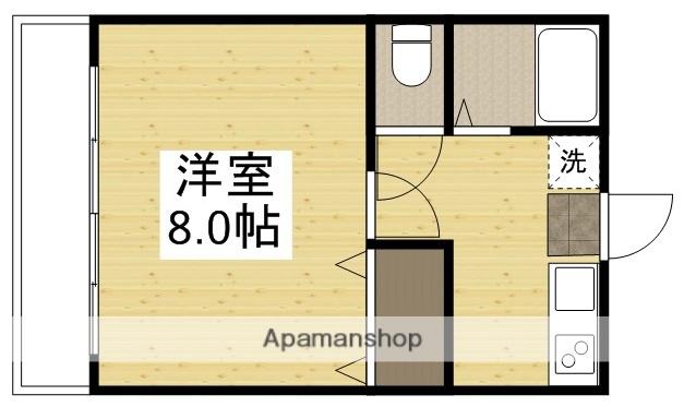 中祥マンションB(1K/3階)の間取り写真