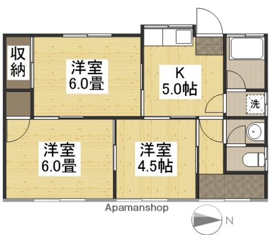 水島臨海鉄道 西富井駅 徒歩11分 1階建 築43年(3K)の間取り写真