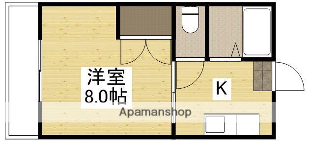 レクサス芳泉Ⅱ(1K/3階)の間取り写真