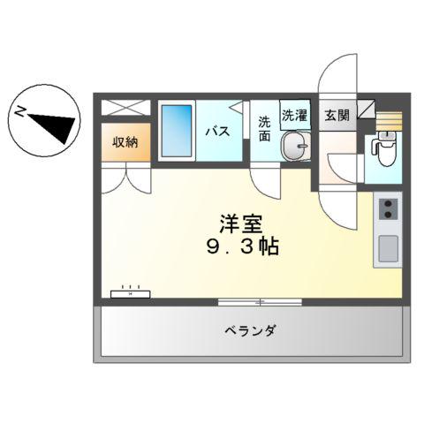 サンテームY(ワンルーム/1階)の間取り写真