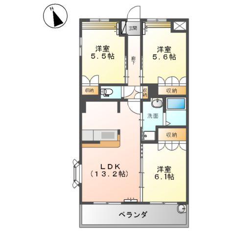 スターマンション神田(3LDK/3階)の間取り写真