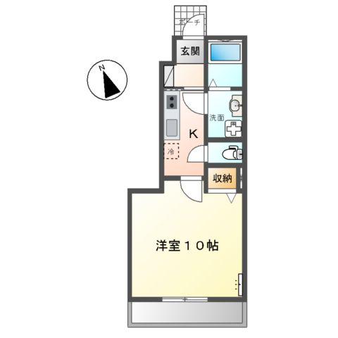 イースト CITY 壱番館(1K/1階)の間取り写真