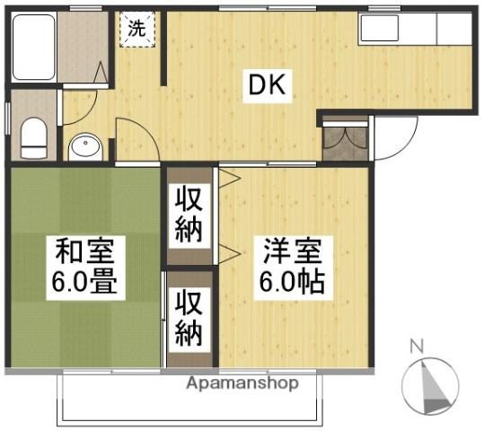 さくらコーポ(2DK/1階)の間取り写真