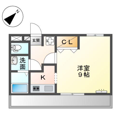 シャトーグレイス(1K/2階)の間取り写真