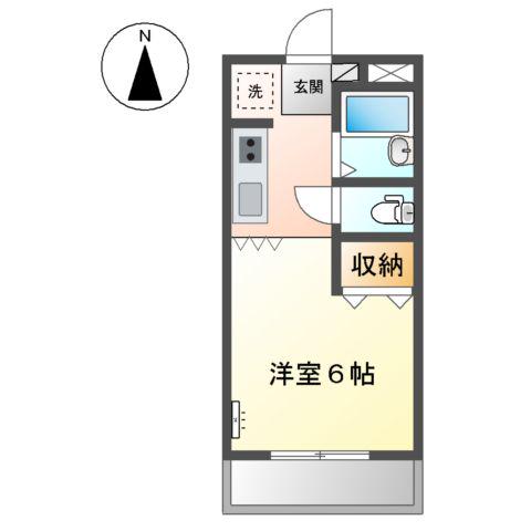 グレイスハイム(1K/1階)の間取り写真