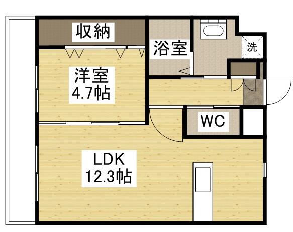 アンティカベラカーサ(1LDK/2階)の間取り写真