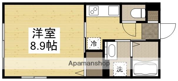 ルミエール西川原(1K/1階)の間取り写真