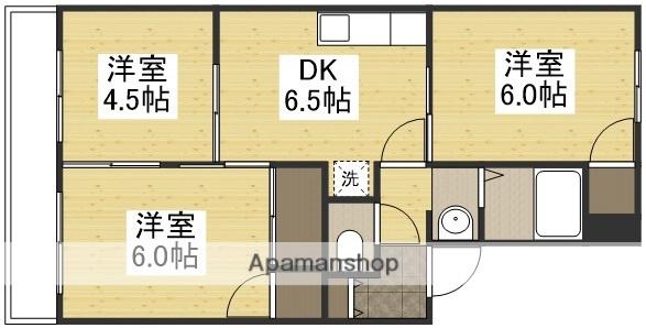 AIWA Ⅱ(3DK/2階)の間取り写真