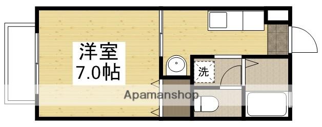 エスポワール千草B(1K/1階)の間取り写真