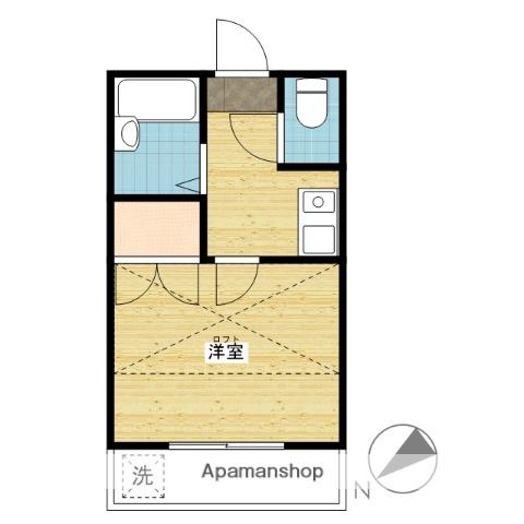 西川原第3レジデンス(1K/1階)の間取り写真