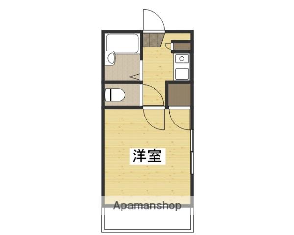 新保第2レジデンス(1K/1階)の間取り写真