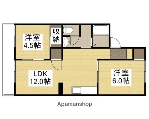 グリーンハイツ塩津(2LDK/2階)の間取り写真